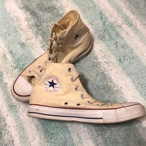 Converse cream high tops